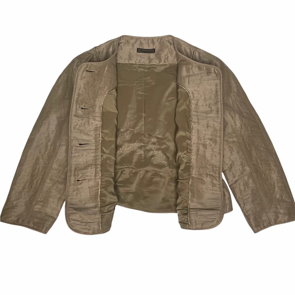 Burberry Black Label Shimmery Linen Short Jacket - Picture 16 of 16